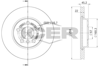 спирачен диск ICER 78BD0046-2