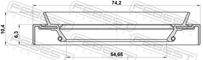 Seal Ring, wheel hub 95HDS-56740610X