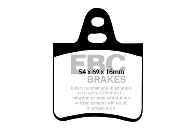 Комплект тормозных колодок, дисковый тормоз EBC Brakes DP222 для CITROËN CX
