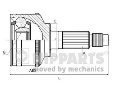 NIPPARTS J2825125 ШРУС  для MITSUBISHI (Митсубиши)