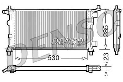 Радиатор, охлаждение двигателя DENSO DRM20041 для CHEVROLET CORSA