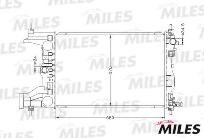 Радиатор, охлаждение двигателя MILES ACRB111