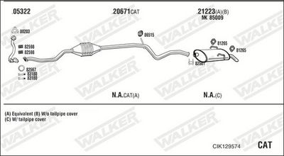 Изпускателна система WALKER CIK129574