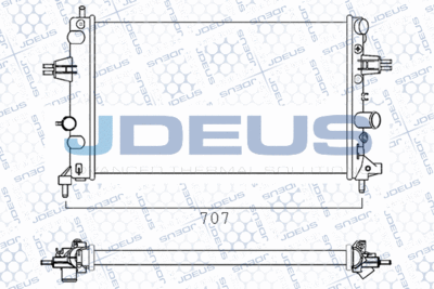 Радиатор, охлаждение двигателя JDEUS M-020042A для OPEL ASTRA