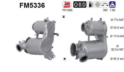 Filtr sadzy / filtr cząstek stałych, układ wydechowy AS 04L131602NX