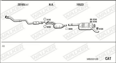 Изпускателна система WALKER MB20012B