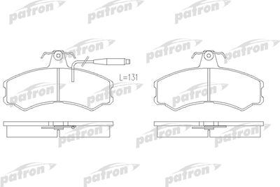 Комплект тормозных колодок, дисковый тормоз PATRON PBP287 для FIAT DUCATO