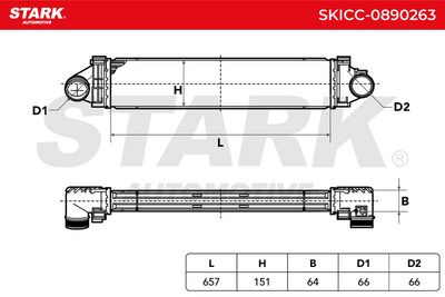 интеркулер (охладител за въздуха на турбината) STARK SKICC-0890263