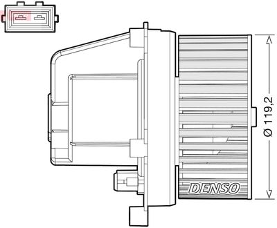 Вентилятор салона DENSO DEA33003 для VOLVO XC70