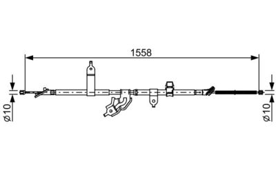 Тросик, cтояночный тормоз BOSCH 1 987 482 512 для TOYOTA YARIS