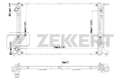 Радиатор, охлаждение двигателя ZEKKERT MK-1367 для AUDI A7
