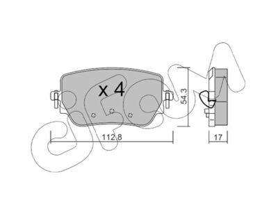 Brake Pad Set, disc brake 822-1196-0