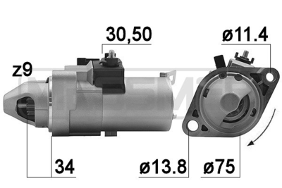 WILMINK GROUP WG2013551 Стартер  для HONDA CIVIC (Хонда Цивик)