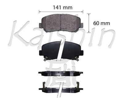 Комплект тормозных колодок, дисковый тормоз KAISHIN FK3155 для MAZDA CX-5