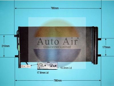 Condenser, air conditioning Auto Air Gloucester 16-9971