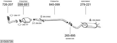 Układ wydechowy BOSAL SYS05739