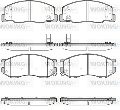 WOKING P7363.04 Тормозные колодки и сигнализаторы для TOYOTA PREVIA I (_R1_, _R2_) 2.4 4WD (TCR21_, TCR20_)