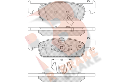 Комплект тормозных колодок, дисковый тормоз R BRAKE RB2115-208 для SMART FORFOUR