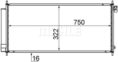 Конденсатор, кондиционер MAHLE AC 717 000S для HONDA JAZZ