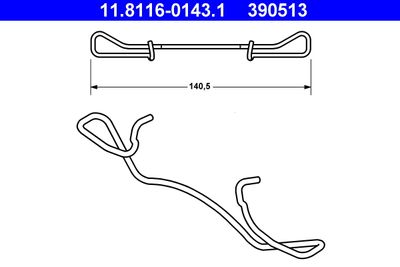 Zestaw naprawczy zacisku hamulcowego ATE 11.8116-0143.1 produkt