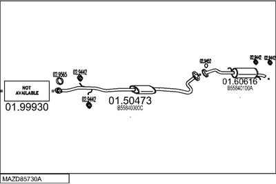SISTEM DE ESAPAMENT MTS MAZD85730A014790