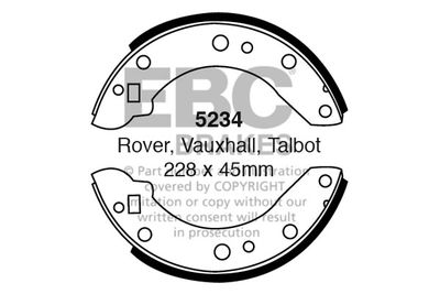 Комплект тормозных колодок EBC Brakes 5234 для TRIUMPH TR