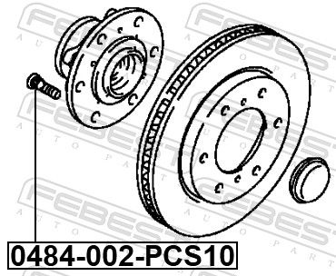 Wheel Stud 0484-002-PCS10