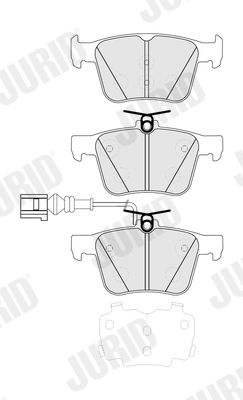 Комплект тормозных колодок, дисковый тормоз JURID 574126J для AUDI Q3