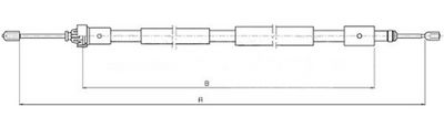Håndbremsekabel METZGER 10.4655