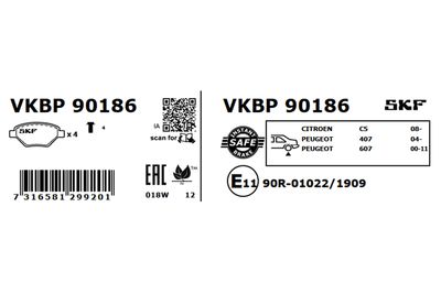 SET PLACUTE FRANA FRANA DISC SKF VKBP90186 2