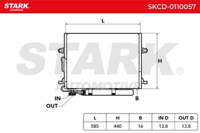 кондензатор, климатизация STARK SKCD-0110057