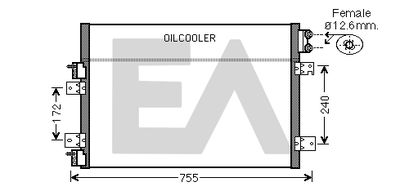 Конденсатор, кондиционер EACLIMA 30C12028 для DODGE AVENGER