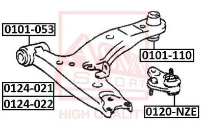 Рычаг независимой подвески колеса, подвеска колеса ASVA 0124-021 для CHEVROLET CORSICA