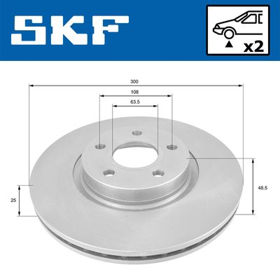 Brake Disc VKBD 80053 V2