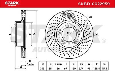 спирачен диск STARK SKBD-0022959