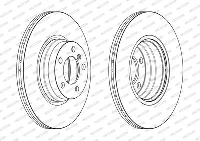 Remschijf set (2 stuks) Voor Links/Rechts past: BMW 2 (F22, F87), 2 (F23), 3 (F30, F80), 3 (F31), 3 GRAN TURISMO (F34), 4 (F32, F82), 4 (F33, F83), 4 GRAN COUPE (F36) 2.0/2.0D/3.0D 11.11-