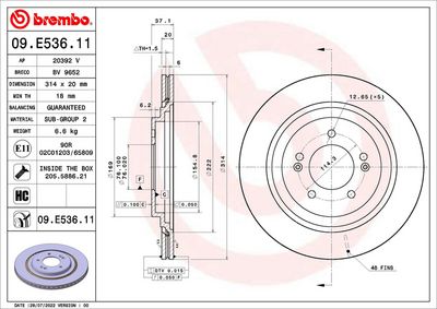 DISC FRANA BREMBO 09E53611