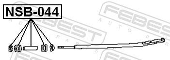 Mounting, control/trailing arm NSB-044