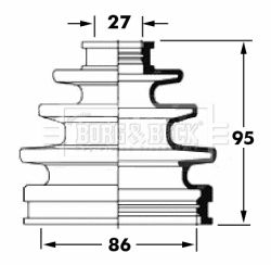 Пыльник, приводной вал BORG & BECK BCB6061 для TOYOTA 4 RUNNER