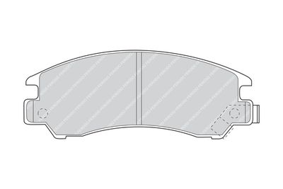 Комплект тормозных колодок, дисковый тормоз FERODO FDB489 для SUBARU LEONE