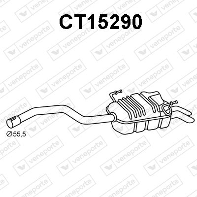 Глушитель выхлопных газов конечный VENEPORTE CT15290 для LANCIA PHEDRA