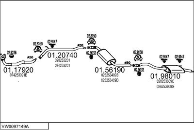 SISTEM DE ESAPAMENT MTS VW0097149A006324