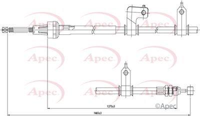 Cable Pull, parking brake APEC CAB1566