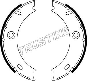 Sada brzdových čelistí, parkovací brzda TRUSTING 052.127