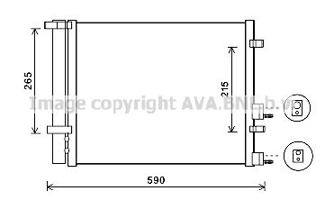 Конденсатор, кондиционер AVA QUALITY COOLING HY5249D для HYUNDAI i20