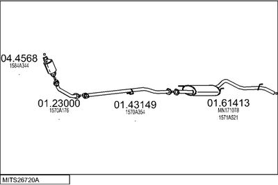 Układ wydechowy MTS MITS26720A033130