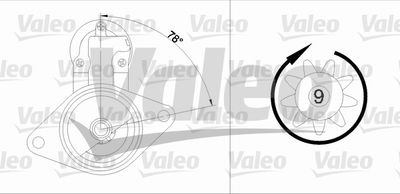 Стартер VALEO 455885 для OPEL OMEGA