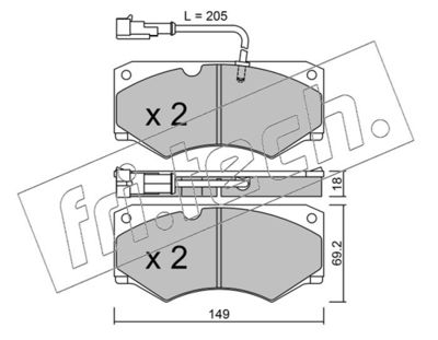 fri.tech. 016.7 Тормозные колодки и сигнализаторы для IVECO DAILY II c бортовой платформой/ходовая часть 40-10 W 4x4 fri.tech. 016.7 Тормозные колодки и сигнализаторы для IVECO DAILY II c бортовой платформой/ходовая часть 40-10 W 4x4