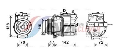KOMPRESSOR KLIMAANLAGE AVA Clever Choice AUK208