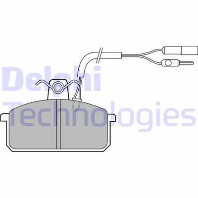 Комплект тормозных колодок, дисковый тормоз DELPHI LP517 для FIAT ELBA
